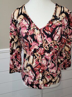 Multicolored Ruby Rd. Top for Spring/Fall